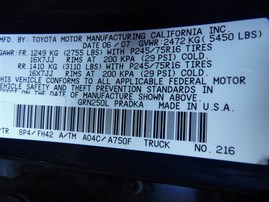 2007 TOYOTA TACOMA SR5 CREW CAB BLUE 4.0 AT 4WD Z209712